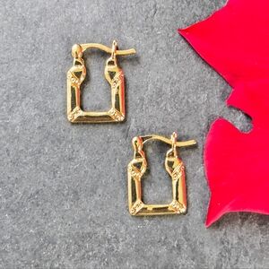 🦋LAST🦋 NWT Tramps+Thieves Bailles 14k Gold Fill Square Hoops